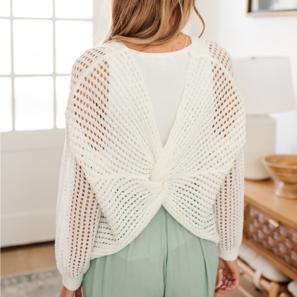 NWT 143 Story REVERSIBLE Twist Open Knit Sweater | Large